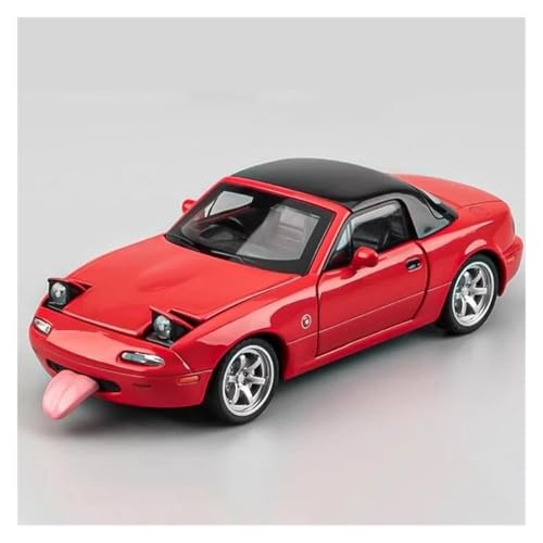 JINGDEE Dekoratives Automodell 1:32 for MX5 Diecast Metall Legierung Öffnende Tür Auto Modell Dekorative Ornament perfekt zum Verschenken(Red) von JINGDEE