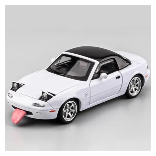 JINGDEE Dekoratives Automodell 1:32 for MX5 Diecast Metall Legierung Öffnende Tür Auto Modell Dekorative Ornament perfekt zum Verschenken(White) von JINGDEE