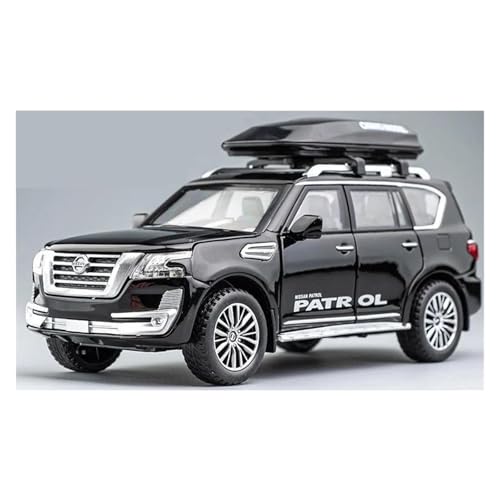 JINGDEE Dekoratives Automodell 1:32 for Patrol SUV Diecast Metall Legierung Realistische Miniatur Auto Modell Arbeit Bereich Dekoration perfekt zum Verschenken(Black) von JINGDEE