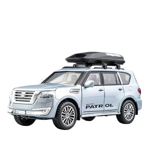JINGDEE Dekoratives Automodell 1:32 for Patrol SUV Diecast Metall Legierung Realistische Miniatur Auto Modell Arbeit Bereich Dekoration perfekt zum Verschenken(Gray) von JINGDEE