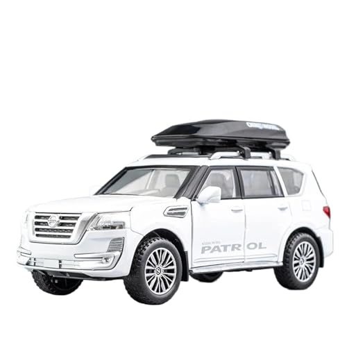 JINGDEE Dekoratives Automodell 1:32 for Patrol SUV Diecast Metall Legierung Realistische Miniatur Auto Modell Arbeit Bereich Dekoration perfekt zum Verschenken(White) von JINGDEE