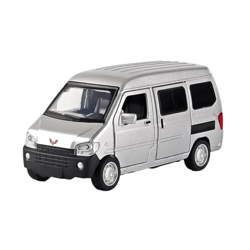 JINGDEE Dekoratives Automodell 1:32 for Rongguang Van MPV Druckguss Oldtimer Modell Industrie Dekoration Ostern Display perfekt zum Verschenken(Silver) von JINGDEE