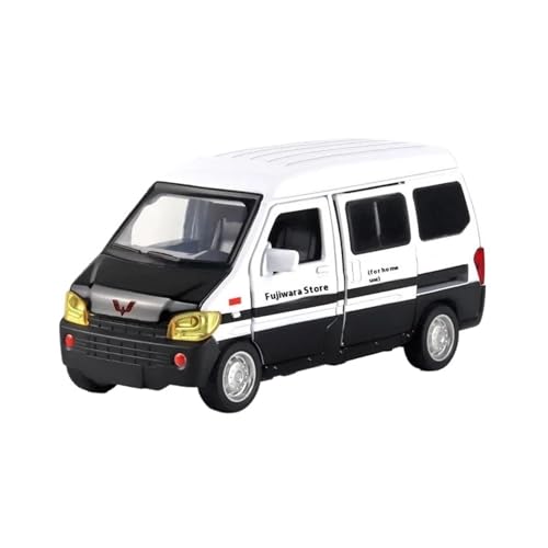 JINGDEE Dekoratives Automodell 1:32 for Rongguang Van MPV Druckguss Oldtimer Modell Industrie Dekoration Ostern Display perfekt zum Verschenken(White) von JINGDEE