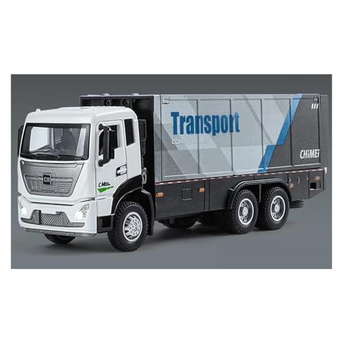 JINGDEE Dekoratives Automodell 1:32 for Spannweite Container LKW Diecast Metall Legierung Display Auto Modell Industriellen Stil Dekoration perfekt zum Verschenken(Gray) von JINGDEE