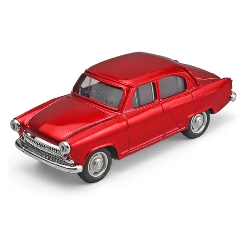JINGDEE Dekoratives Automodell 1:43 for Wolga GAZ-21 Diecast Metall Legierung Vintage Auto Modell Klassische Stil Dekoration perfekt zum Verschenken(Red) von JINGDEE