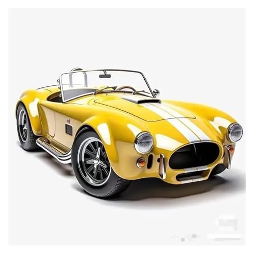 JINGDEE Dekoratives Automodell 1:64 for Shelby 427 Diecast Miniatur Vintage Auto Modell Klassische Stil Dekoration perfekt zum Verschenken(Yellow) von JINGDEE