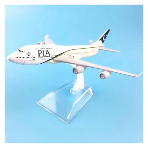 JINGDEE Modellflugzeuge im Displaymaßstab 16CM 1:400 for Air Pakistan B747-400 Flugzeug Legierung Metall Flugzeug Modell Sammlung Souvenir Geeignet zum Verschenken von JINGDEE
