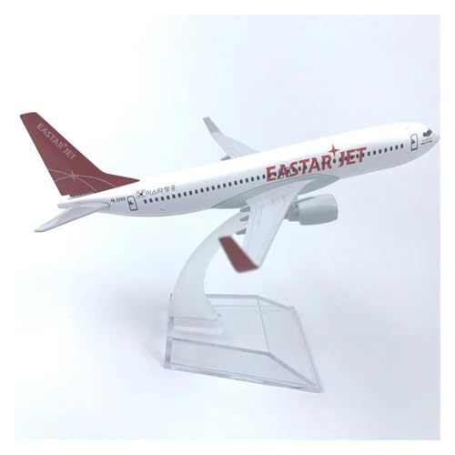 JINGDEE Modellflugzeuge im Displaymaßstab 16cm 1/400 for B737 Korea Easda Airline Legierung Flugzeug Sammlung-Ebene Flugzeug Modell Urlaub Party Geschenk Geeignet zum Verschenken von JINGDEE