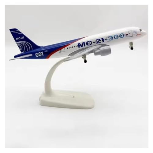 JINGDEE Modellflugzeuge im Displaymaßstab 19cm for Russian Airlines Mc-21 Flugzeug Modell Legierung Metall Skala Flugzeug Sammlung Souvenir Geeignet zum Verschenken von JINGDEE
