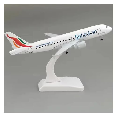 JINGDEE Modellflugzeuge im Displaymaßstab 20 cm 1:400 for Airbus A320 Sri Lankan Airlines Flugzeug Legierung Metall Flugzeug Simulation Modell Urlaub Geschenk Geeignet zum Verschenken von JINGDEE