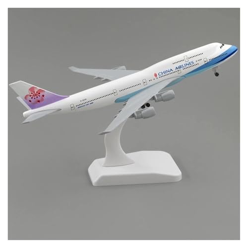 JINGDEE Modellflugzeuge im Displaymaßstab 20 cm for China Airlines B747 Flugzeugmodell Mit Fahrwerk Legierung Metall Flugzeug Empfangsbereich Ornament Geeignet zum Verschenken von JINGDEE