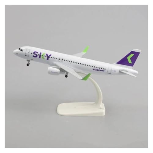 JINGDEE Modellflugzeuge im Displaymaßstab 20cm 1:400 for Chilenischen Himmel A320 Flugzeug Modell Metall Skala Flugzeug Konferenz Tisch Ornament Geeignet zum Verschenken von JINGDEE