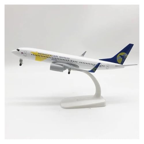 JINGDEE Modellflugzeuge im Displaymaßstab 20cm 1:400 for Mongolian Airlines B737 Flugzeug Legierung Metall Flugzeug Modell Sammlung Souvenir Geeignet zum Verschenken von JINGDEE