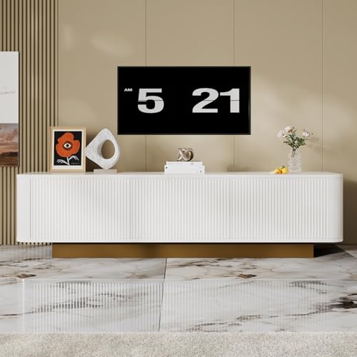 JINGEDD Modernes TV-Lowboard 180cm mit Stauraum, Matte Oberfläche & Kabelmanagement – minimalistisches Design für Wohnzimmer, Schlafzimmer oder Flur,B von JINGEDD