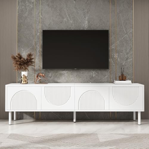 JINGEDD Modernes TV-Lowboard 180cm mit Stauraum, Matte Oberfläche & Kabelmanagement – minimalistisches Design für Wohnzimmer, Schlafzimmer oder Flur,C von JINGEDD