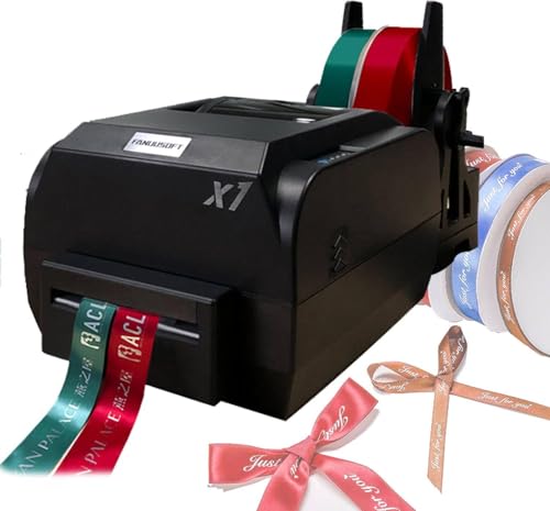 Professionelle Satinbanddruckmaschine | Benutzerdefinierter Text-, Logo- und Musterdruck mit Unterstützung für über 50 Sprachen | Stempeldruckmaschine,Doublerow von JINGEDD