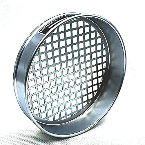 JINGERL Kiessieb-Quadratlochsteinsiebe Labor Standard-Testsieb-Chromabdeckung und Tablett-Durchmesser.20cm Blende 0,075-90mm. (Color : 37.5 mm) von JINGERL