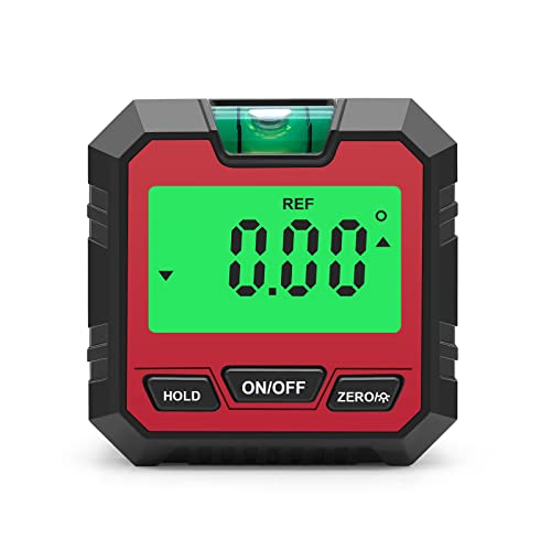 JINGFENG Mini Digitaler Neigungsmesser Winkelmesser/Neigungsmesser/Level 3 IN 1 Winkelsucher Winkelmesser/Bevel Gauge 90° Gauge Digital Level Box für 4 x 90 Grad Messbereich von JINGFENG