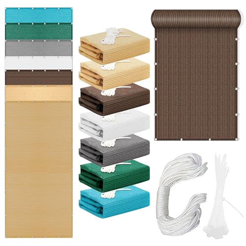 Sonnensegel Rechteckig 220 x 360 cm Rechteckig Atmungsaktiv 98% UV Schutz Rechteck Markisensegel mit Spannseilen mit Ösen für Terrasse Camping, braun Sonnensegel Rechteckig 220 x 360 cm Rechteckig Atmungsaktiv 98% UV Schutz Rechteck Markisensegel mit Spannseilen mit Ösen für Terrasse Camping, braun von JINGJEMA