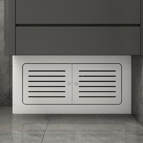 JINGJIAOPLSD Heizkörper Verkleidung, U-förmige Heizkörperablage, Doppeltüren, Zapfenverbindung, Design mit Griffen, Lüftungslamellen, für Wohnzimmer, Badezimmer(100x30x20cm/39.4x11.8x7.9in) von JINGJIAOPLSD