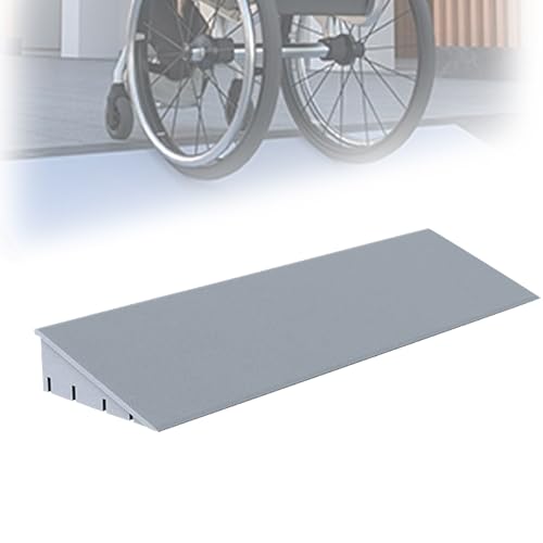 JINGJIAOPLSD Rampe Rollstuhl, Türschwellenrampe rutschfeste, Tragkraft 3500 kg, für Staubsaugereingänge, Schuppen und Treppen(Gray,50x14x5cm) von JINGJIAOPLSD