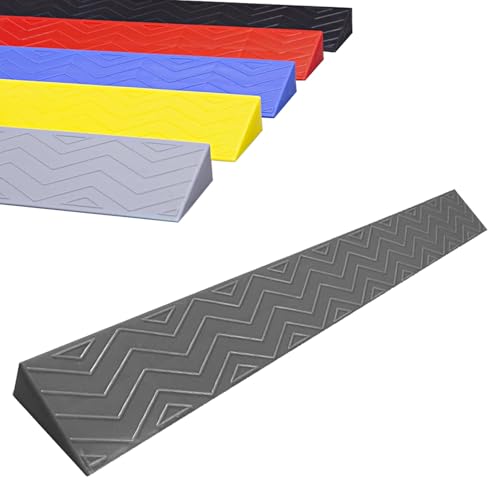 JINGJIAOPLSD Türschwellenrampe aus Kunststoff, Saugroboter Rampe 1–6,5 cm Hohe Schwelle, Tragbar für Rollstühle, Schubkarren, Fahrräder und Kehrroboter(Gray,100x13x6cm) von JINGJIAOPLSD