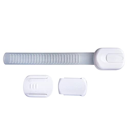 JINGLING 10 Babysichere Schubladen-Riemenschlösser - Biegbare Kindersicherungsgurtschlösser - Riemen-Stil Selbstklebende Kühlschrank-Schubladenschrank-Schrank-Toiletten-Mülleimer-Schlösser von JINGLING
