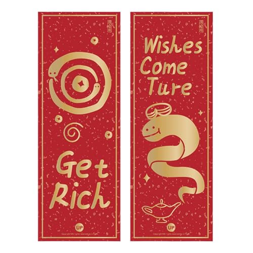 JINGLING 2025 Paare des Jahres der Schlange, chinesische Neujahrsdekoration Couplets | Cartoon-Dekorationspaare | Elegante Dekoration des Jahres der Schlange, Partydekoration JINGLING 2025 Paare des Jahres der Schlange, chinesische Neujahrsdekoration Couplets | Cartoon-Dekorationspaare | Elegante Dekoration des Jahres der Schlange, Partydekoration von JINGLING