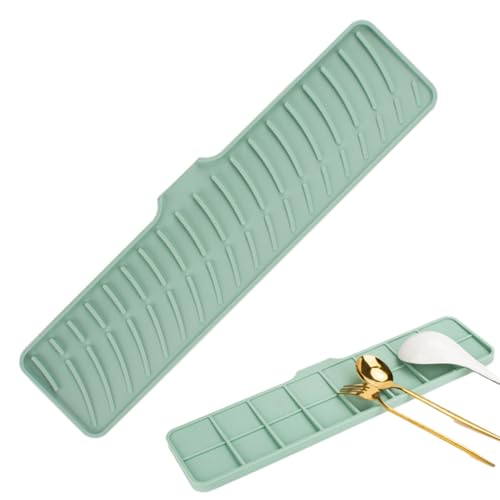 JINGLING Abtropfmatte für Geschirr, Abtropfmatte für die Küche | Abtropfpad aus Silikon, integrierte Ablaufkante | Kaffeemaschinenmatte, Küchenarmaturmatte JINGLING Abtropfmatte für Geschirr, Abtropfmatte für die Küche | Abtropfpad aus Silikon, integrierte Ablaufkante | Kaffeemaschinenmatte, Küchenarmaturmatte von JINGLING