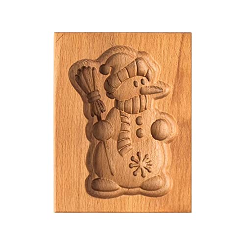 JINGLING Ausstechformen Holz Plätzchen Ausstecher, Plätzchen Stempel Keks Pressstempel Formen Für Die Herstellung Von Lebkuchen, Kuchen, Plätzchen, Keks, Schokolade von JINGLING