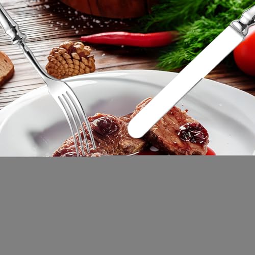 JINGLING Besteck-Set - Besteckgarnitur - Rostfreies Essbesteck Mit Steakmesser, Gabeln Und Löffeln Für Speisen, Servieren Und Alltag JINGLING Besteck-Set - Besteckgarnitur - Rostfreies Essbesteck Mit Steakmesser, Gabeln Und Löffeln Für Speisen, Servieren Und Alltag von JINGLING