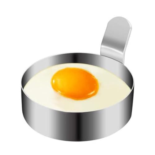 JINGLING Eierformring, Pfannkuchenform, runder Edelstahl-Backring für Eier, Eierform, Küchenwerkzeug, Pfannkuchenformer, zum Backen in der Pfanne von JINGLING