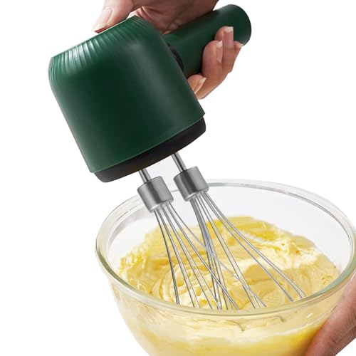 JINGLING Elektrischer Handmixer – Knetmaschine mit Doppelkopf | Handmixer wiederaufladbar USB 3 Geschwindigkeitsstufen zum Schlagen und Mischen JINGLING Elektrischer Handmixer – Knetmaschine mit Doppelkopf | Handmixer wiederaufladbar USB 3 Geschwindigkeitsstufen zum Schlagen und Mischen von JINGLING