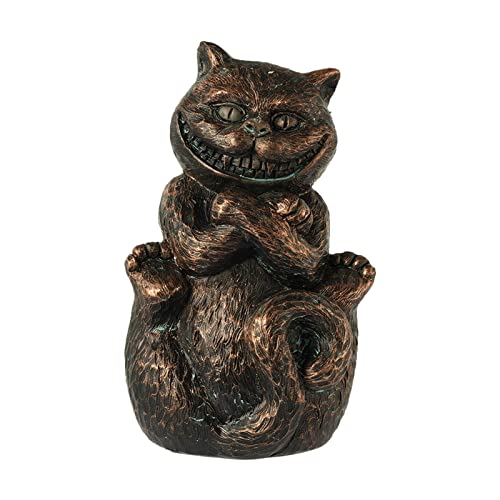 JINGLING Gartendeko Alice Kunstharz Gartenstatue, Grinsekatze Und Raupe, Hasenstatue, Garten Ornament Figuren Harz Hof Dekoration Modern Handwerk von JINGLING