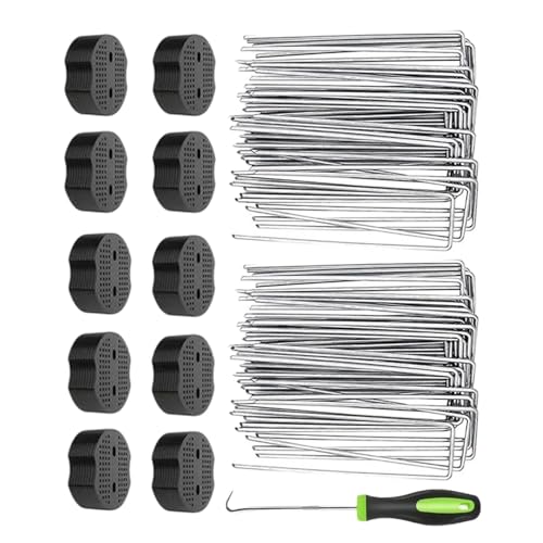 JINGLING Gartenheringe Heftklammern Heftklammern Set Gartenlandschaft Heftklammern Robuste U-Pins für sicheren Rasen Gartenheringe U-förmige Pins Zeltheringe Form Zeltheringe von JINGLING