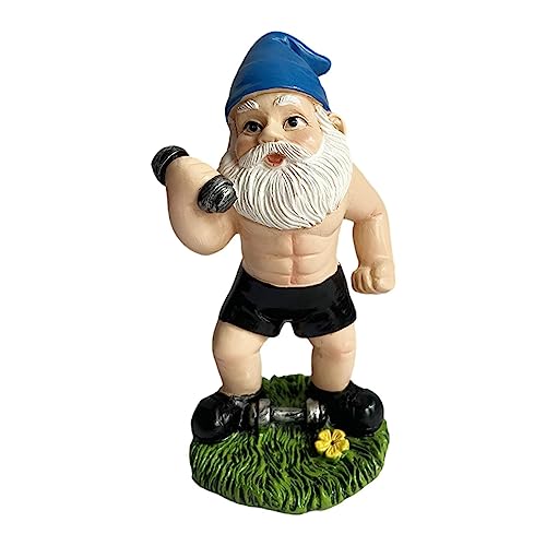 JINGLING Gartenzwergstatue | Lustige -Workout-Hantel-Skulptur - Fein Verarbeitetes Zwergen-Dekorationszubehör Für Gärten, Innenhöfe, Rasenflächen Und Schlafzimmer JINGLING Gartenzwergstatue | Lustige -Workout-Hantel-Skulptur - Fein Verarbeitetes Zwergen-Dekorationszubehör Für Gärten, Innenhöfe, Rasenflächen Und Schlafzimmer von JINGLING