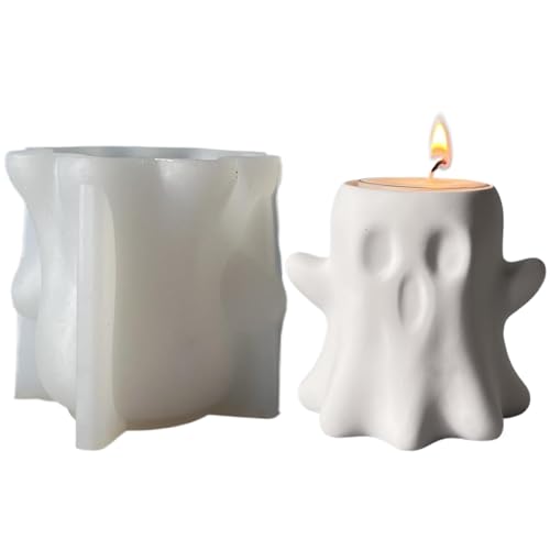JINGLING Ghost Silikonform - Silikonform Halter Geisterkerze | Für die Herstellung von Halloween Epoxidharz Kunsthandwerk Handwerk, Aromatherapie, Seife, Wachs, Gips, Zement u JINGLING Ghost Silikonform - Silikonform Halter Geisterkerze | Für die Herstellung von Halloween Epoxidharz Kunsthandwerk Handwerk, Aromatherapie, Seife, Wachs, Gips, Zement u von JINGLING