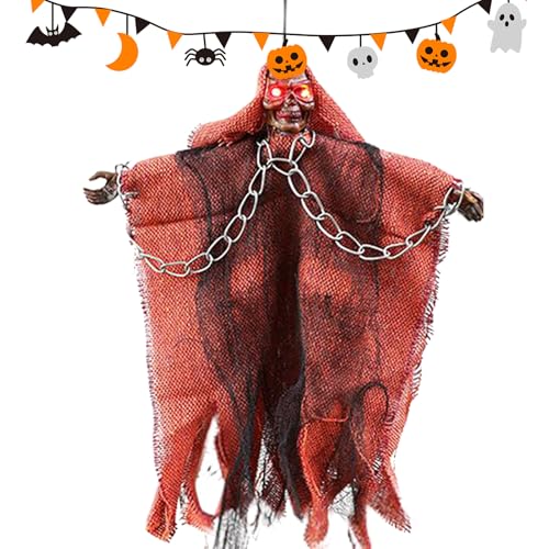 JINGLING Halloween Deko | Kettengeist Schmuck Deko Für Draußen - Fotozubehör Partybedarf Halloween Dekorationen für Vorgarten, Terrasse, Feiertagsweg, Spukhaus, Garten, Baum und von JINGLING