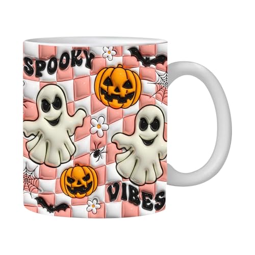 JINGLING Halloween-Tasse, Becher für Halloween und Herbstsaison – Trinkgeschirr aus Keramik mit Griff für Kaffee und Tee, Geschenk für Frauen Männer Partys Geburtstag JINGLING Halloween-Tasse, Becher für Halloween und Herbstsaison – Trinkgeschirr aus Keramik mit Griff für Kaffee und Tee, Geschenk für Frauen Männer Partys Geburtstag von JINGLING
