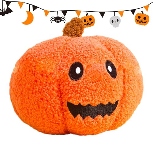 JINGLING Hundespielzeug Plüsch,Kürbis Quietschspielzeug Für Hunde - Knisterndes interaktives Spielzeug für zu Hause & Reise gegen Langeweile Indoor Halloween Spielzeit von JINGLING