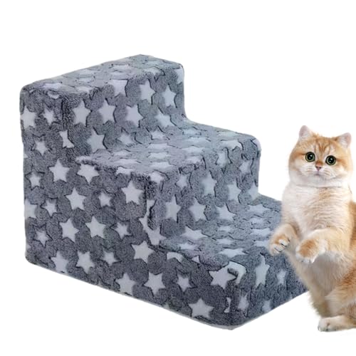 JINGLING Hundetreppe – 3 rutschfeste Treppen für Katzen | Ramp für Haustiere, waschbar, ausgewogen, Leiter für Katzen, abnehmbar, für Innenbereich, , Rückenlehne und Stuhl JINGLING Hundetreppe – 3 rutschfeste Treppen für Katzen | Ramp für Haustiere, waschbar, ausgewogen, Leiter für Katzen, abnehmbar, für Innenbereich, , Rückenlehne und Stuhl von JINGLING