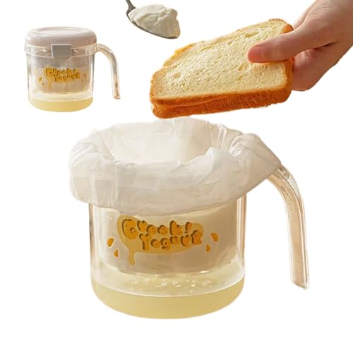 JINGLING Joghurt Sieb Mit Deckel | Hausgemachter Joghurt-Separator & Sieb Mit Feinmaschigen Beuteln Und Feder - Selbstgemachter Quarkbereiter Küchenhelfer Für Familie, Erwachsene, Jugendliche & Kinder JINGLING Joghurt Sieb Mit Deckel | Hausgemachter Joghurt-Separator & Sieb Mit Feinmaschigen Beuteln Und Feder - Selbstgemachter Quarkbereiter Küchenhelfer Für Familie, Erwachsene, Jugendliche & Kinder von JINGLING