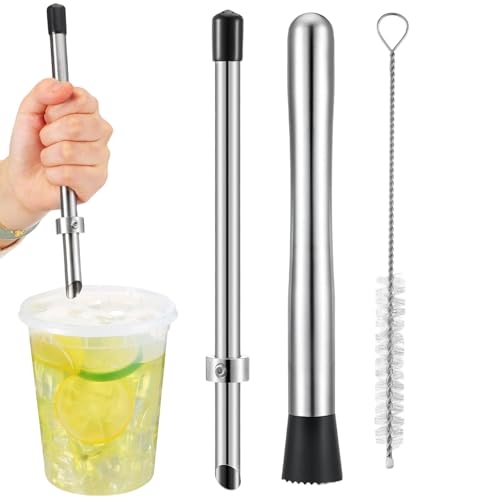JINGLING Limonade Zitrone Strohhalm Lochgerät, Edelstahl Deckel Locher Werkzeug 3er Set, Multifunktionale Zubehöre für Getränkezubereitung an Stand Restaurant Picknick Café Küche JINGLING Limonade Zitrone Strohhalm Lochgerät, Edelstahl Deckel Locher Werkzeug 3er Set, Multifunktionale Zubehöre für Getränkezubereitung an Stand Restaurant Picknick Café Küche von JINGLING