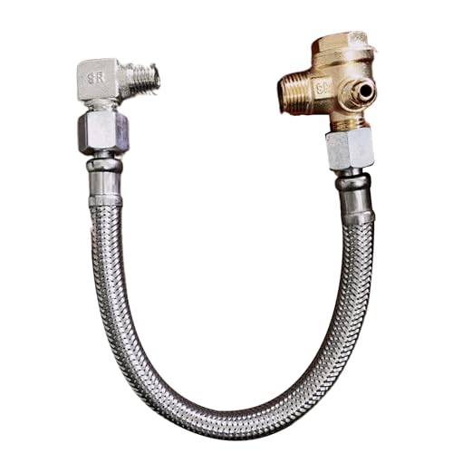 JINGLING Luftkompressor Ventilschlauch,Geschlossener Rückflussverhinderer - Luftdichter Anschlusschlauch Mit Rückschlagventil Für Keller Gartenbereich Winter Industrietauglich von JINGLING
