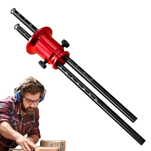 JINGLING Markierungslehre für Holzbearbeitung – Markierung auf Holz | mit doppelter Skala und Lineal aus Aluminiumlegierung für Projekte von Möbeln und Holzbearbeitung von JINGLING