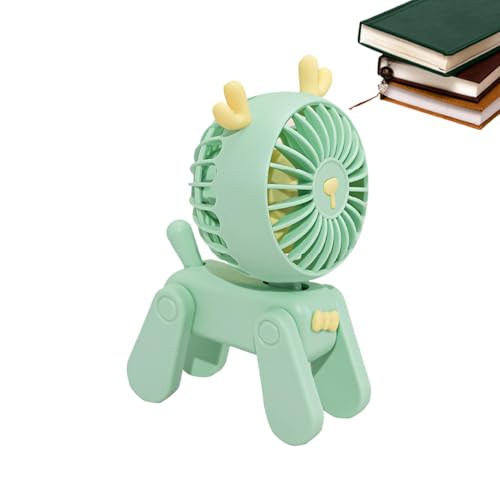 JINGLING Persönlicher Desktop-Ventilator, tragbarer Ventilator – kleiner tragbarer Ventilator in Form eines Cartoon-Hirschs, kleiner leiser persönlicher Ventilator, Ventilator JINGLING Persönlicher Desktop-Ventilator, tragbarer Ventilator – kleiner tragbarer Ventilator in Form eines Cartoon-Hirschs, kleiner leiser persönlicher Ventilator, Ventilator von JINGLING