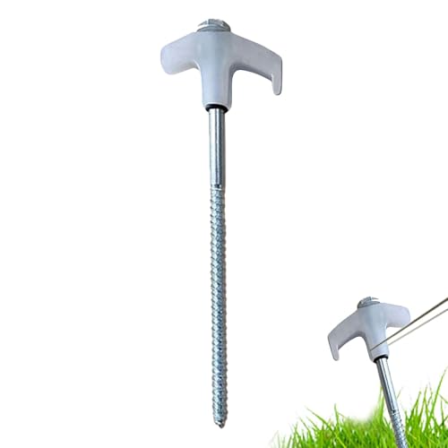 JINGLING Robuste Schraubzeltheringe, sechseckige Heringe zum Aufschrauben | Die 20 cm starken Bodenheringe aus Kohlenstoffstahl leuchten im Dunkeln – winddichte Camping-Schraubenheringe, Zubehör von JINGLING
