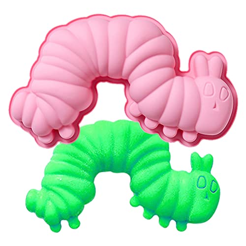 JINGLING Silikon-Raupenform, Silikon-Raupen-Backform, Kuchenform Silikon Backform Die kleine hungrige Raupe von JINGLING