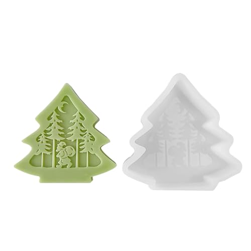 JINGLING Silikonform für Weihnachtsbaum, Harz Weihnachtsbaumformen - Desktop-Ornament-Zementform | Betonformen für Desktop-Verzierung, Harzform zur Herstellung von von JINGLING