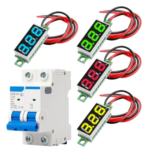 JINGLING Spannungsdisplay - 7-Segment-Digitalanzeige LED Display Modul,Zubehör für Tester in Kfz Industrie Marine Audio von JINGLING